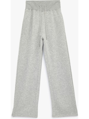 Koton Yüksek Bel Geniş Paça Bağcıklı Spor Eşofman Altı