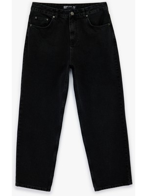Koton Normal Bel Bol Kalıp Pamuklu Baggy Jean Pantolon