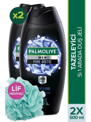 Palmolive Pure Arctic 2'li Erkek Duş Jeli 500 ml + Duş Lifi Hediye