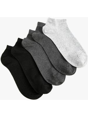 Koton Basic 5'li Patik Çorap Seti Çok Renkli