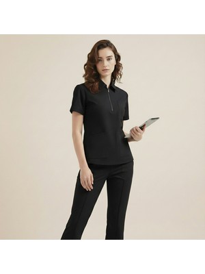 Clinivibe Kyra Polo - Siyah (Kadın Scrub)