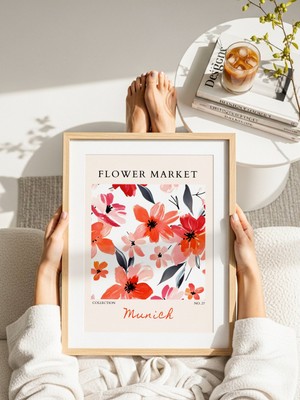 Fuart.Co Munich Çiçek Posteri - Dijital Baskı (Çerçevesiz) Flower V1 Fofu