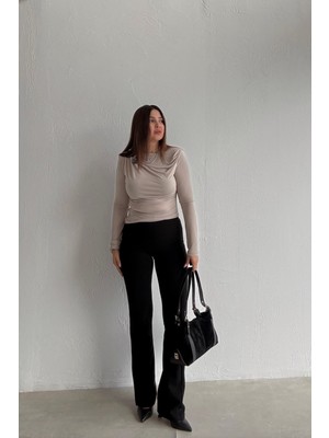 Et Siyah Likralı Pantolon