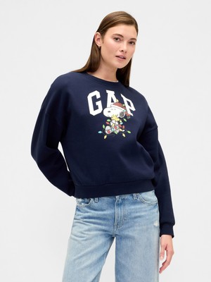 Gap Kadın Lacivert Dr Seuss™ Oversized Gap Logo Sweatshirt