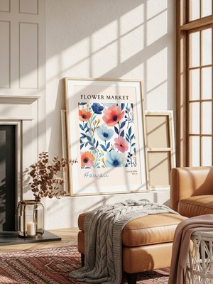 Fuart.Co Hawaii Çiçek Posteri - Dijital Baskı (Çerçevesiz) Flower Fofu