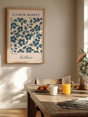 Fuart.Co Bilbao Çiçek Posteri - Dijital Baskı (Çerçevesiz) Flower V2 Fofu