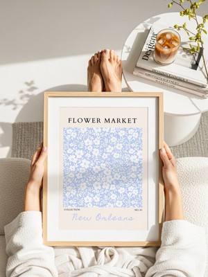 Fuart.Co New Orleans Çiçek Posteri - Dijital Baskı (Çerçevesiz) Flower Fofu