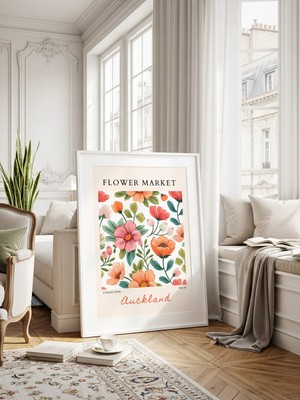 Fuart.Co Auckland Çiçek Posteri - Dijital Baskı (Çerçevesiz) Flower V2 Fofu