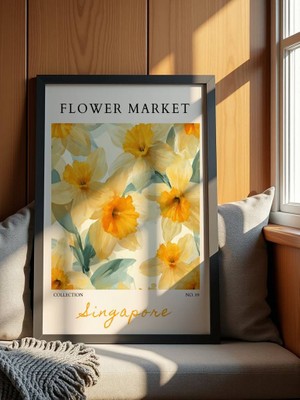 Fuart.Co Singapore Çiçek Posteri - Dijital Baskı (Çerçevesiz) Flower V3 Fofu