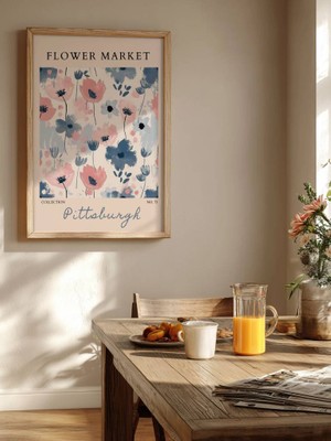 Fuart.Co Pittsburgh Çiçek Posteri - Dijital Baskı (Çerçevesiz) Flower Fofu