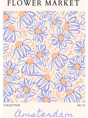 Fuart.Co Amsterdam Çiçek Posteri - Dijital Baskı (Çerçevesiz) Flower V1 Fofu