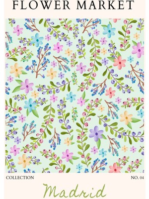 Fuart.Co Madrid Çiçek Posteri - Dijital Baskı (Çerçevesiz) Flower V2 Fofu