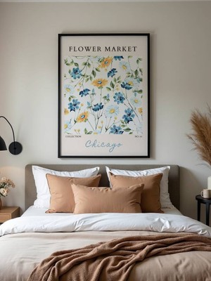 Fuart.Co Chicago Çiçek Posteri - Dijital Baskı (Çerçevesiz) Flower V2 Fofu