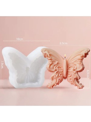 Yaratıcı Sanatlar Atölyesi Desen Kanatlı Kelebek Mum Kalıbı Taş Tozu Mum Epoksi Reçine Silikon Kalıp Dayanıklı Esnek