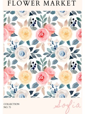Fuart.Co Sofia Çiçek Posteri - Dijital Baskı (Çerçevesiz) Flower V1 Fofu