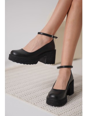 Modaserdem Marla Kadın Siyah Bilekten Baretli Günlük Ayakkabı