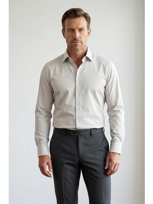 Alenmeza Slimfit Pamuklu Nano-Iron Ütü Istemeyen Erkek Gömlek