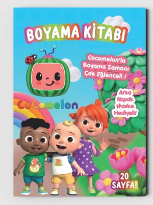 ZNC Cocomelon Temalı Boyama Kitabı, (+20), (Tam Sayfa Resimli Boyama Kitabı)