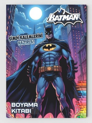 ZNC Batman Temalı Çocuklar Için Boyama Kitabı (20 Tam Sayfa Resimli Boyama Kitabı)