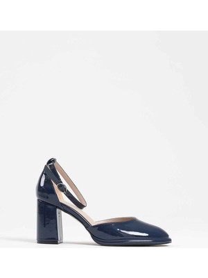 Modaserdem Theresa Lacivert Rugan Kadın Topuklu Ayakkabı