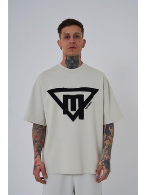 Machinist Erkek Triangel Applique Baskılı Tişört Uzay Grisi