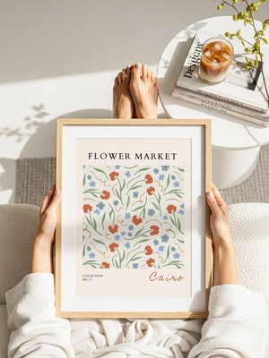 Fuart.Co Cairo Çiçek Posteri - Dijital Baskı (Çerçevesiz) Flower V2 Fofu