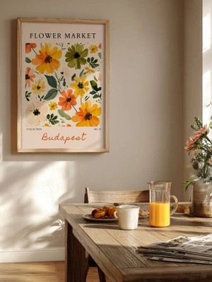 Fuart.Co Budapest Çiçek Posteri - Dijital Baskı (Çerçevesiz) Flower V3 Fofu