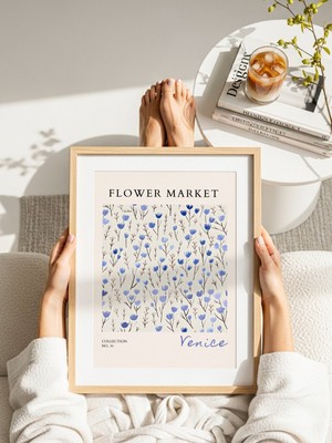 Fuart.Co Venice Çiçek Posteri - Dijital Baskı (Çerçevesiz) Flower V1 Fofu