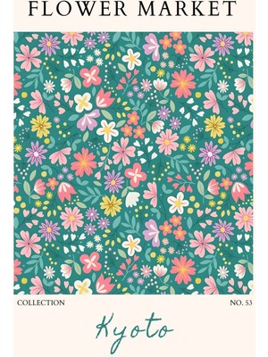 Fuart.Co Kyoto Çiçek Posteri - Dijital Baskı (Çerçevesiz) Flower Fofu