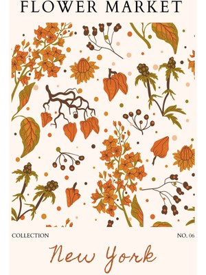 Fuart.Co New York Çiçek Posteri - Dijital Baskı (Çerçevesiz) Flower V1 Fofu