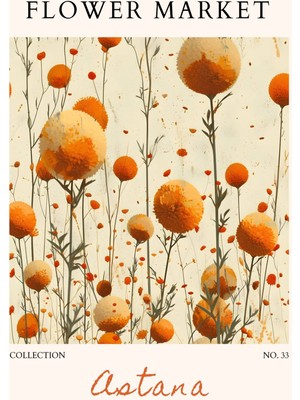 Fuart.Co Astana Çiçek Posteri - Dijital Baskı (Çerçevesiz) Flower Fofu