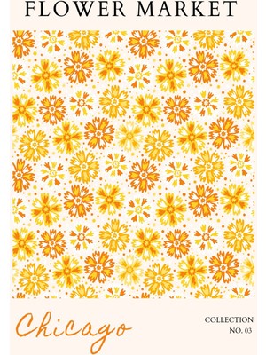 Fuart.Co Chicago Çiçek Posteri - Dijital Baskı (Çerçevesiz) Flower V1 Fofu