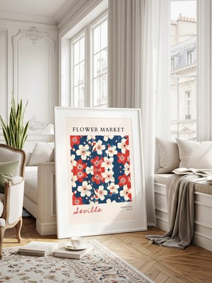 Fuart.Co Seville Çiçek Posteri - Dijital Baskı (Çerçevesiz) Flower V2 Fofu