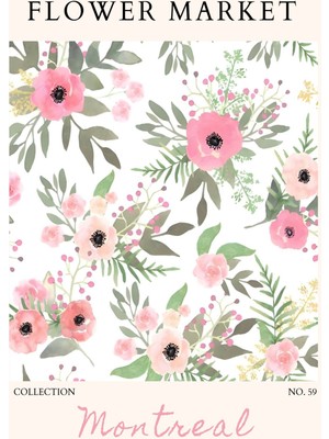 Fuart.Co Montreal Çiçek Posteri - Dijital Baskı (Çerçevesiz) Flower Fofu