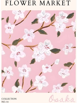 Fuart.Co Osaka Çiçek Posteri - Dijital Baskı (Çerçevesiz) Flower Fofu