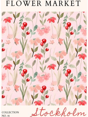 Fuart.Co Stockholm Çiçek Posteri - Dijital Baskı (Çerçevesiz) Flower Fofu