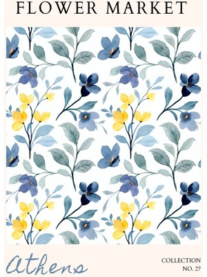 Fuart.Co Athens Çiçek Posteri - Dijital Baskı (Çerçevesiz) Flower V1 Fofu