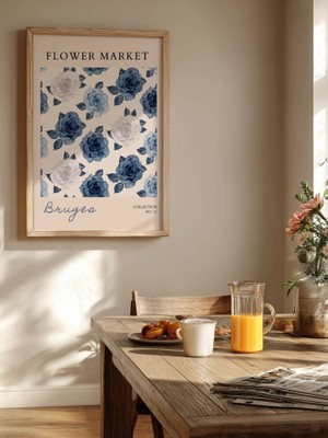 Fuart.Co Bruges Çiçek Posteri - Dijital Baskı (Çerçevesiz) Flower Fofu