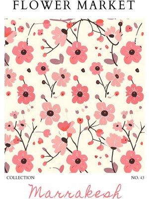 Fuart.Co Marrakesh Çiçek Posteri - Dijital Baskı (Çerçevesiz) Flower Fofu