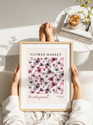 Fuart.Co Budapest Çiçek Posteri - Dijital Baskı (Çerçevesiz) Flower V1 Fofu