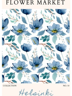 Fuart.Co Helsinki Çiçek Posteri - Dijital Baskı (Çerçevesiz) Flower V1 Fofu