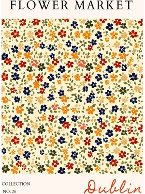Fuart.Co Dublin Çiçek Posteri - Dijital Baskı (Çerçevesiz) Flower V2 Fofu