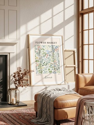 Fuart.Co Rome Çiçek Posteri - Dijital Baskı (Çerçevesiz) Flower V1 Fofu