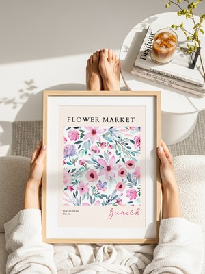 Fuart.Co Zurich Çiçek Posteri - Dijital Baskı (Çerçevesiz) Flower V1 Fofu