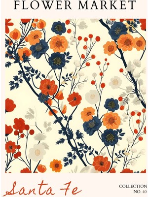 Fuart.Co Santa Fe Çiçek Posteri - Dijital Baskı (Çerçevesiz) Flower Fofu