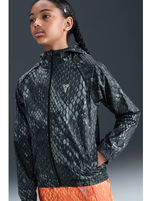 Nike Kid's Kobe Lightweight Woven Water-Repellent Jacket Dark Green Unisex Çocuk Kapüşonlu Hafif Dokuma Suitici Ceket Koyu Yeşil