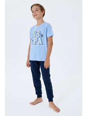 U.s. Polo Assn. Erkek Çocuk Mavi Pijama Takım