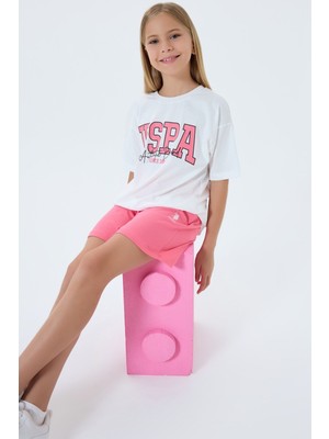 U.s. Polo Assn. Kız Çocuk Beyaz Şort Takım