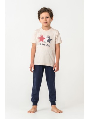 U.s. Polo Assn. Erkek Çocuk Beyaz Pijama Takım