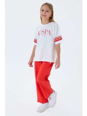 U.s. Polo Assn. Kız Çocuk Turuncu Pijama Takım